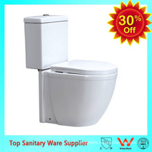 ceramic bathroom wc white color two piece toilet